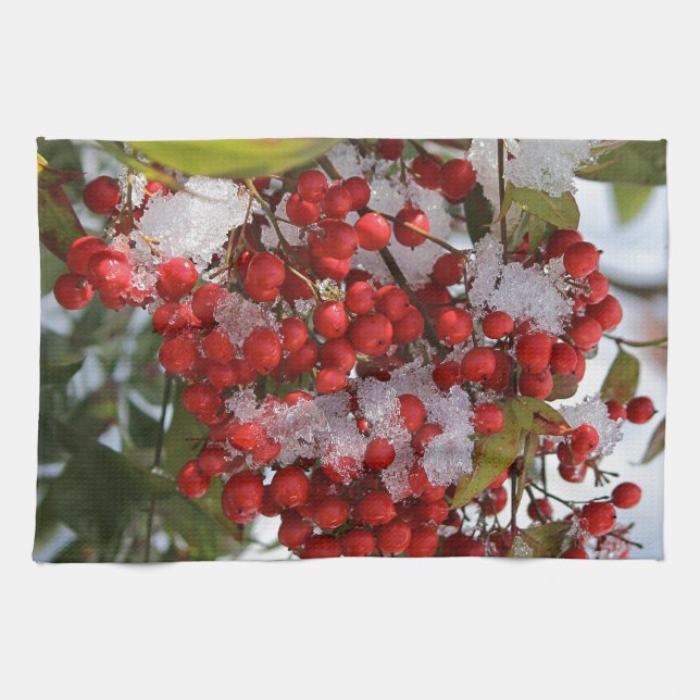 Winter-Beeren Küchentuch (Horizontal)