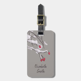 Winter-Beeren-Niederlassungen im Gepäckanhänger