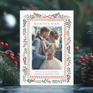 Winter-Beeren-Rahmen Hochzeit & Frohe Weihnachten