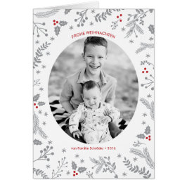 Winter-Beeren-Weihnachtsfeiertags-Gruß