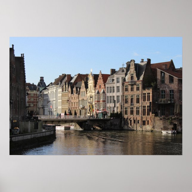 Winter bei Kornlei in Gent, Belgien Poster (Vorne)