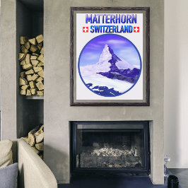 Winter bei Matterhorn Schweiz Poster