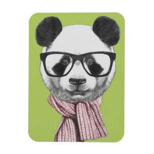 Winter-bereiter Panda-Bär Magnet