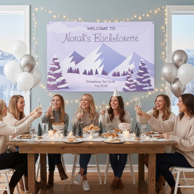 Winter Berg Junggesellinnen-Wochenende Maßanfertig Banner (Von Creator hochgeladen)