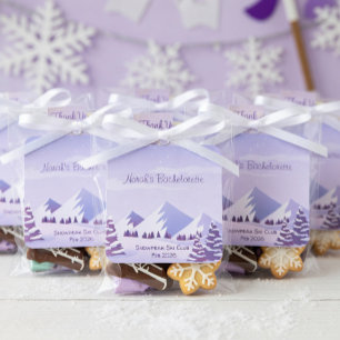 Winter Berg Junggesellinnen-Wochenende Maßanfertig Quadratischer Aufkleber