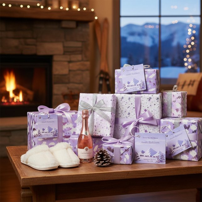 Winter Berg Junggesellinnenabschied Personalisiert Geschenkanhänger (Von Creator hochgeladen)