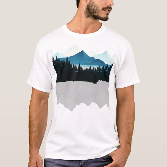 Winter Berg Relaxen Country View Camping Hiki T-Shirt (Vorderseite)