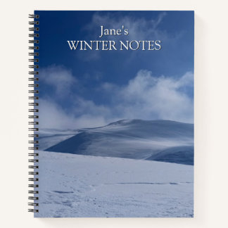 Winter Berg Schneehang Anpassbar Notizbuch