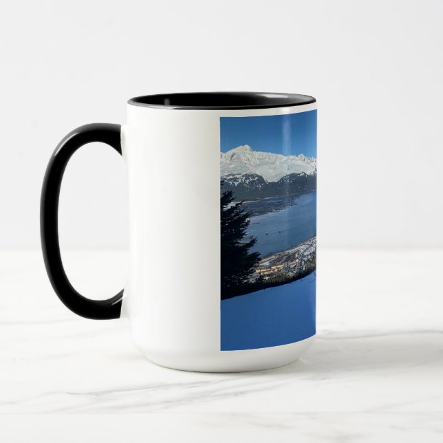Winter-Bergblick Tasse (Links)