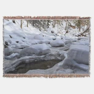 Winter-Bergfluss – Wilde Natur Rumänien Decke