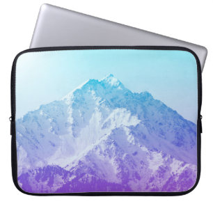 Winter-Berggipfel,Berg,Hipster,Gipfel,Foto,Hinterg Laptopschutzhülle