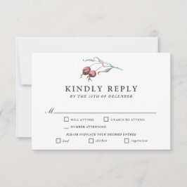 Winter Berries Botanische UAWG Wasserfarben RSVP Karte