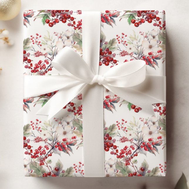 WINTER BERRIES CHRISTMAS GIFT WRAPPING PAPIER (WINTER BERRIES CHRISTMAS GIFT WRAPPING PAPER)