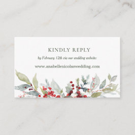 Winter Berries Greenerity Wedding Website UAWG Begleitkarte