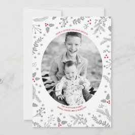 Winter Berries Weihnachtsferien - Flat Card Feiertagskarte