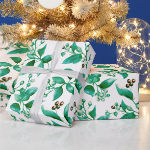 Winter Berries Winter Greenery Moderne Weihnachten Geschenkpapier