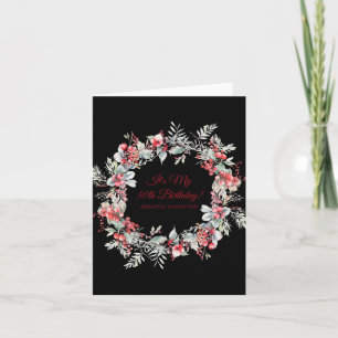 Winter Berry 30. Geburtstag Elegant  Karte