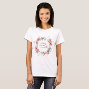 Winter Berry 70. Geburtstag Elegant Custom T-Shirt