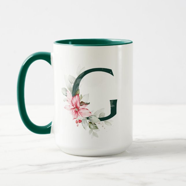 Winter Berry G Monogram Tasse (Links)