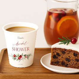 Winter Berry Hochzeitsshower Pappbecher