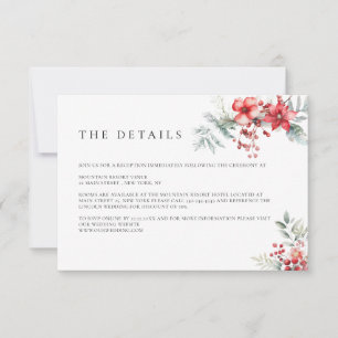 Winter Berry Poinsettia Details - Karte