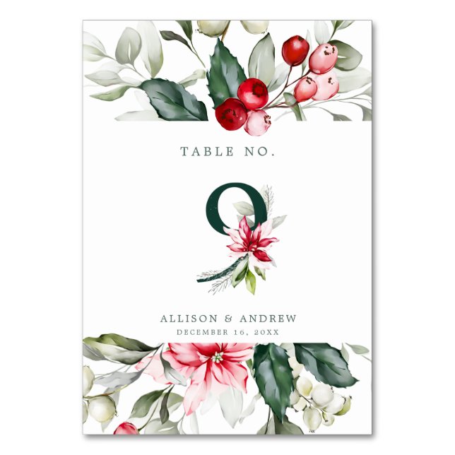 Winter Berry | TISCHNUMMER 9 (Rückseite)