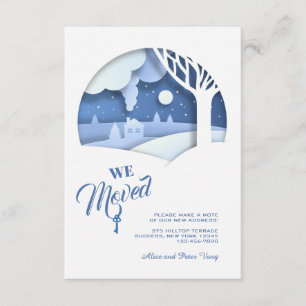 Winter bewegten wir Mitteilung Ankündigung