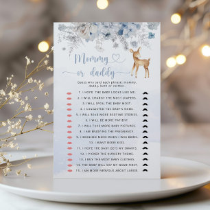 Winter Bierblau Mommy oder Daddy Baby Dusche Spiel