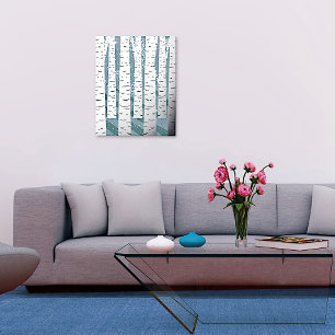 Winter Birch Trees Foil Prints Foliendrucke