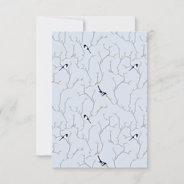 Winter BIrds Dankeskarte (Vorderseite)