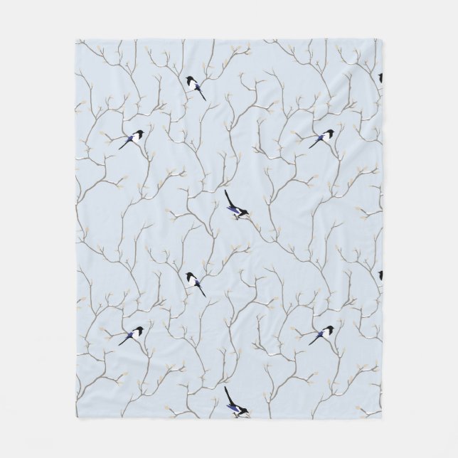 Winter BIrds Fleecedecke (Vorderseite)