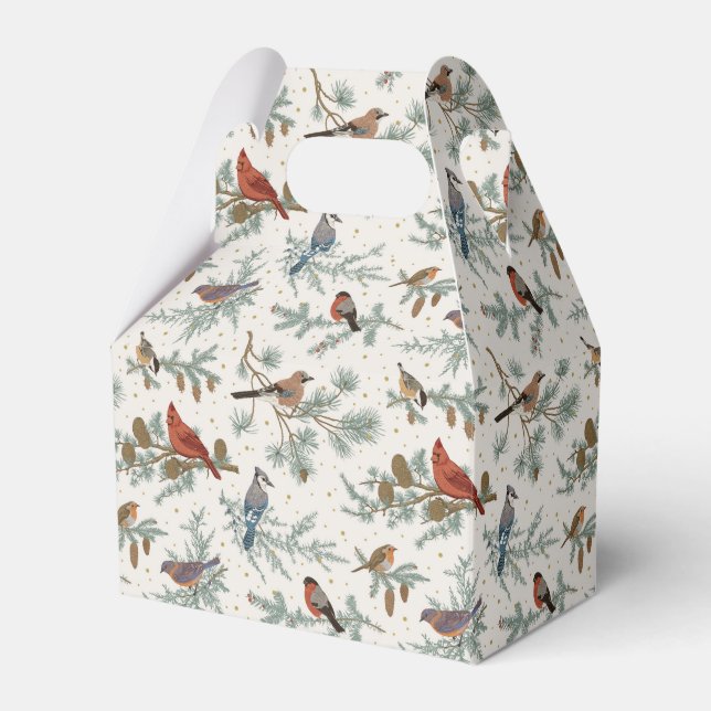 Winter Birnen und Kiefernzweige Muster Geschenkschachtel (Vorderseite)