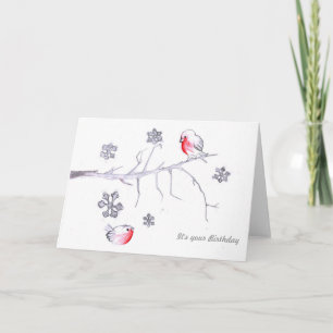 Winter Birthday card Karte