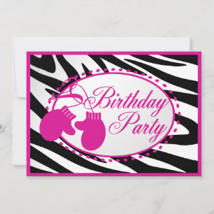 Winter Birthday Mittens Einladung