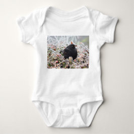 Winter Blackbird Baby Strampler