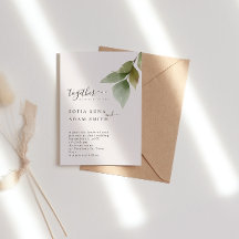 Winter-Blätter Hochzeit mit floralen Wasserfarben