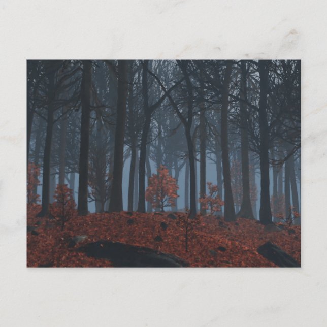 Winter-Blätter Postkarte (Vorderseite)