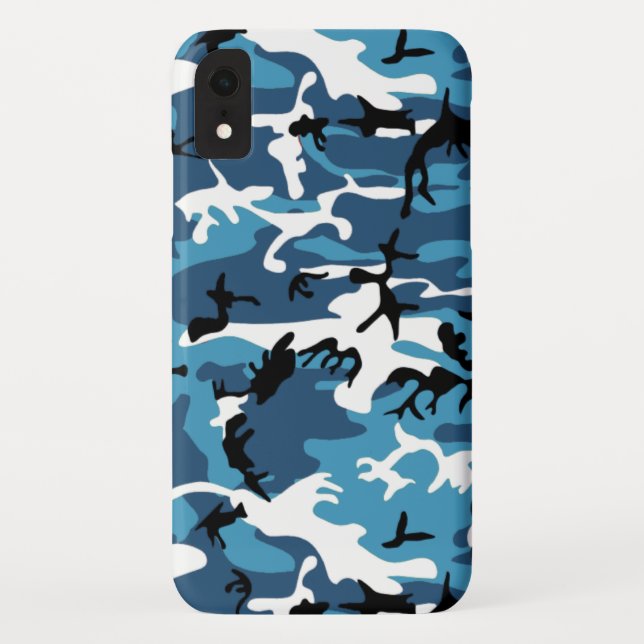 Winter-Blau-Camouflage Case-Mate iPhone Hülle (Rückseite)