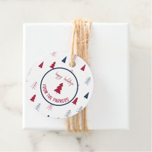 Winter-Blau-Kreis-Anhänger für Geschenke Geschenkanhänger