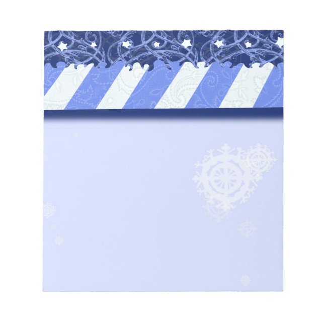 Winter-Blau Notizblock (Vorderseite)