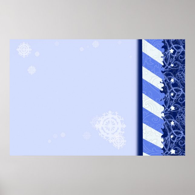 Winter-Blau Poster (Vorne)