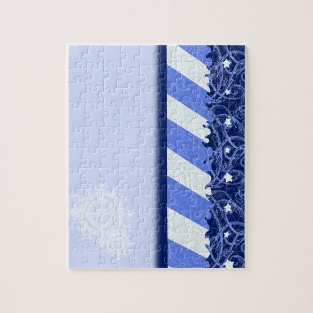 Winter-Blau Puzzle (Vertikal)