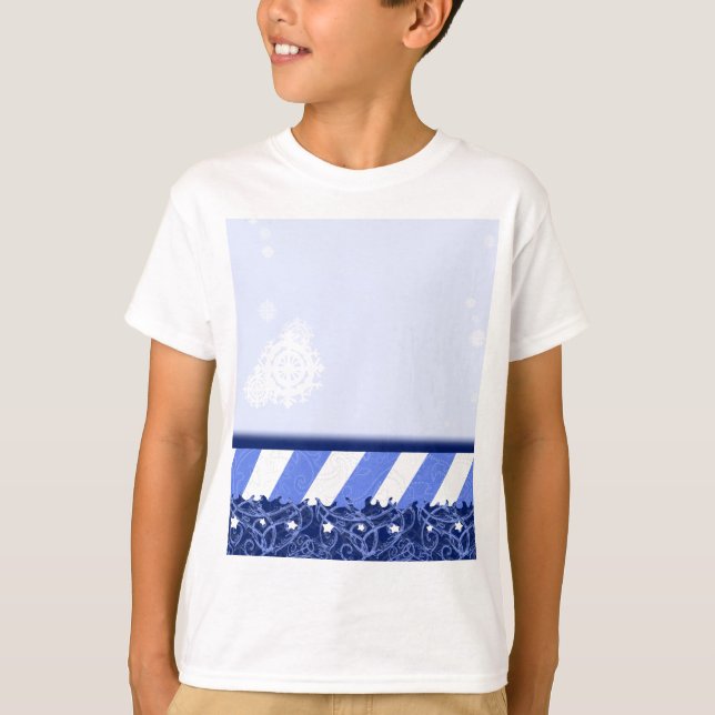 Winter-Blau T-Shirt (Vorderseite)