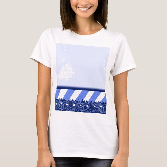 Winter-Blau T-Shirt (Vorderseite)