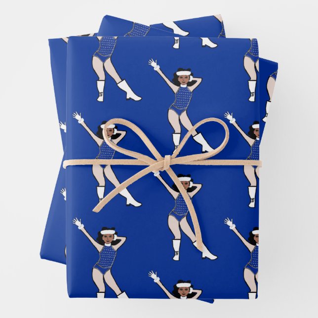 Winter-Blau-Tänzerin Geschenkpapier Set (Beispiel)