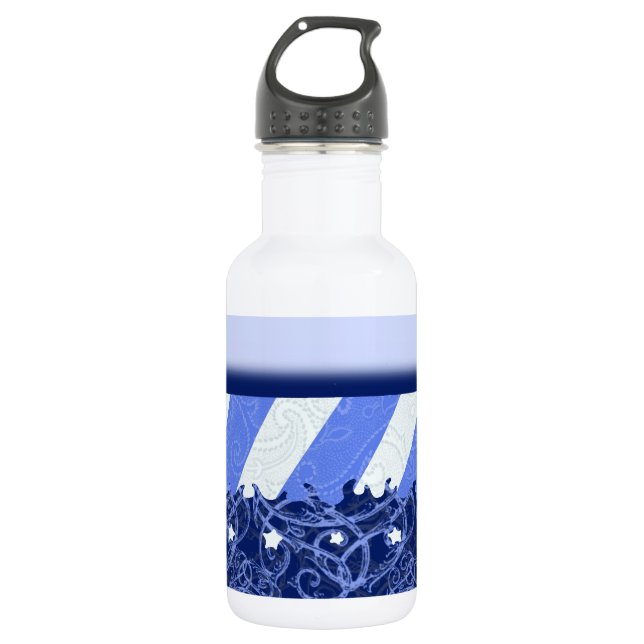 Winter-Blau Trinkflasche (Vorderseite)