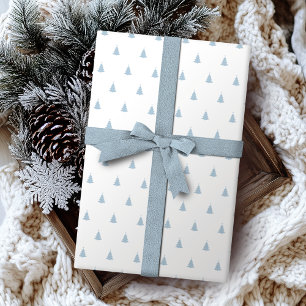 Winter Blau und Weiß Weihnachtsbaum Wrapp Geschenkpapier