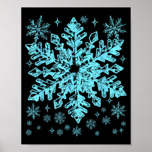 Winter Blaue Schneeflocke Weihnachten Xmas Kostüme Poster