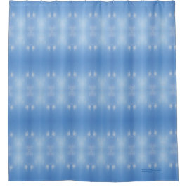 Winter-blauer Himmel-Licht bewölkt geometrisches Duschvorhang