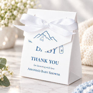 Winter Blaues Jungen Ski Dich Bald Baby Dusche Geschenkschachtel